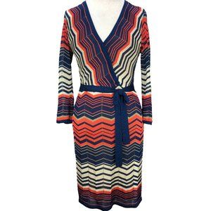 TRINA TURK chevron fine knit designer dress - SZ S